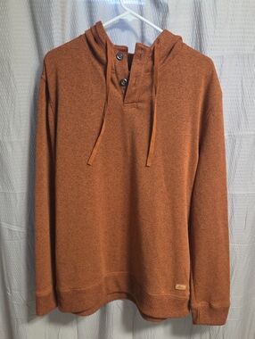 Men's Bass Hooded Pullover - Rust Orange. Size XL, Never Worn. No Tags.